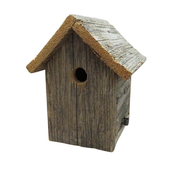 Vintage Handmade Rustic Wood Birdhouse For Garden Decor, Farmhouse Decor - Picture 2 of 10